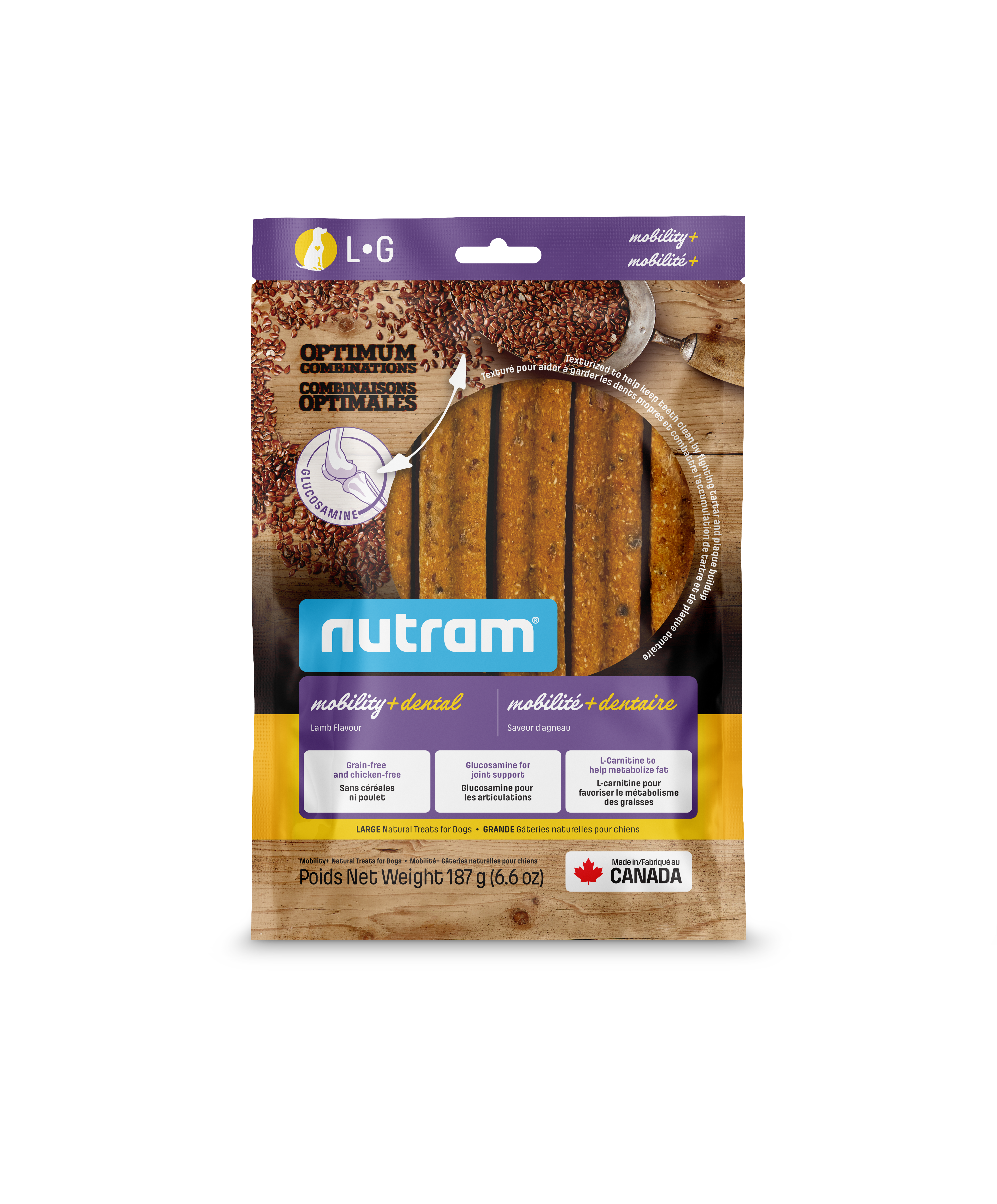 Nutram Optimum Combinations Mobility+ Stick Dog Treat